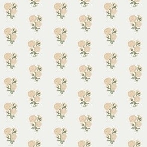 MINI Marigolds wallpaper block print floral home decor wallpaper 13-1015 TPX Honey Peach 2in