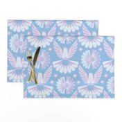 Hummingbird graphic - Pale Cerulean