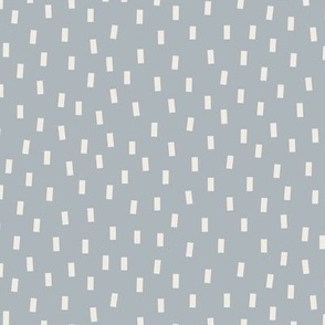 confetti - creamy white _ french grey blue - blue and white geometric