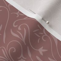 damask 02 - copper rose_ dusty rose pink - traditional wallpaper