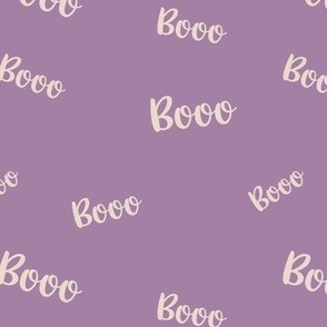 Retro halloween text design - boo fright night funny scary typography vintage sand on purple lilac