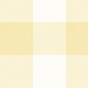 Twill Textured Gingham Check Plaid (3" squares) - Hawthorn Yellow and White  (TBS197)