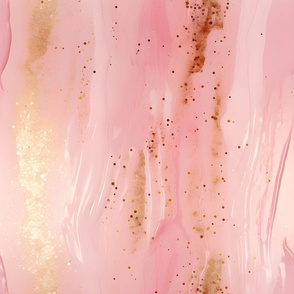 Light Pink & Gold Abstract