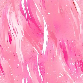 Pink & White Abstract