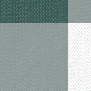 Twill Textured Gingham Check Plaid (6" squares) - Eucalyptus Leaf Green and White  (TBS197)