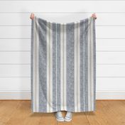 french country floral stripe grey