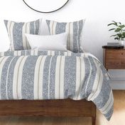 french country floral stripe grey