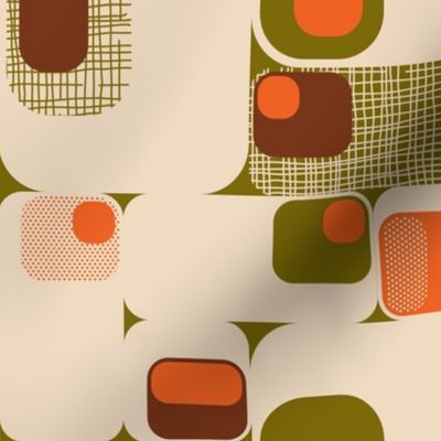 70s modern squares | Retro warm colors