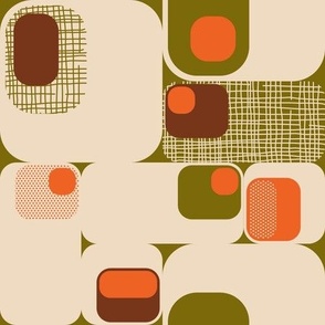 70s modern squares | Retro warm colors