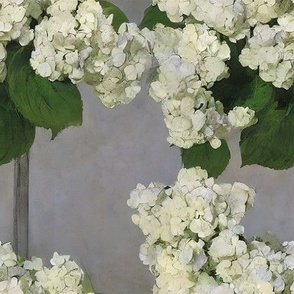 belinda's backyard hydrangeas: white hydrangea, hydrangea wallpaper, moody floral, vintage floral