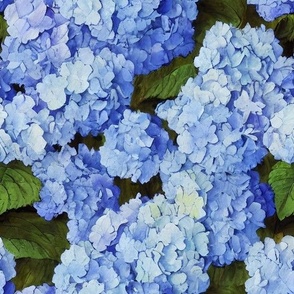 dinah's backyard hydrangeas: blue hydrangea, hydrangea wallpaper, moody florals, vintage floral