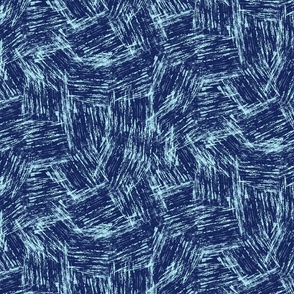 Crosshatch Scratch Pattern Deep Blue