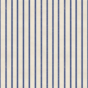 Medium - Simple texture vintage  stripes  in beige cream  and blue - lines wallpaper - vertical
