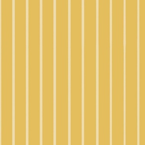 Large .- Mustard and cream stripes - Bedding and wallpaper