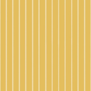  Medium - Mustard and cream stripes - Bedding and wallpaper