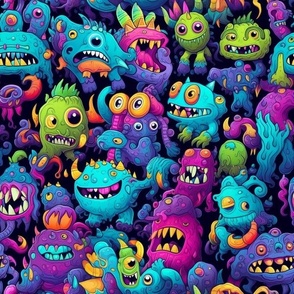 neon monster mash