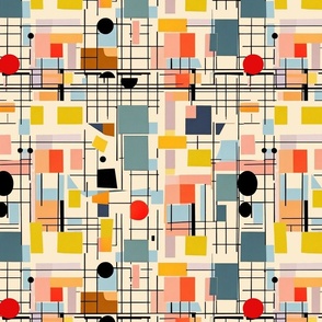 Bauhaus Multicolor Abstract Geometric