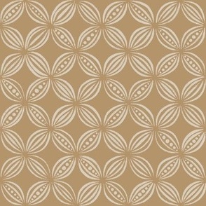 peas pods - bone beige _ lion gold - mustard vintage geometric