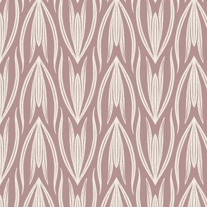 up and down - creamy white _ dusty rose pink - hand drawn geometric