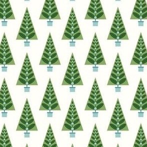 Christmas trees  - medium - blue
