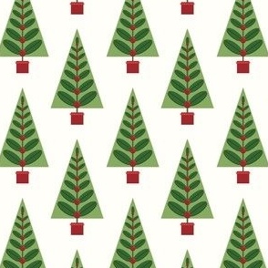 Christmas trees - large - red