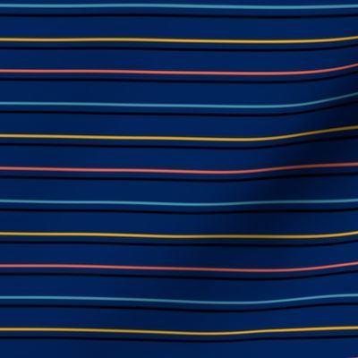 Bauhaus Stripe | Navy Blue | Small