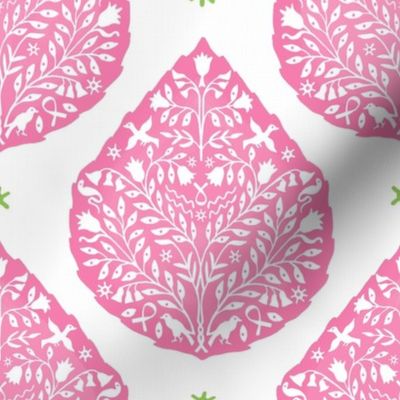 Custom Egyptian Paisley Valentine Pink and Green copy