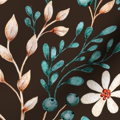 Brown Floral Calm Boho Design