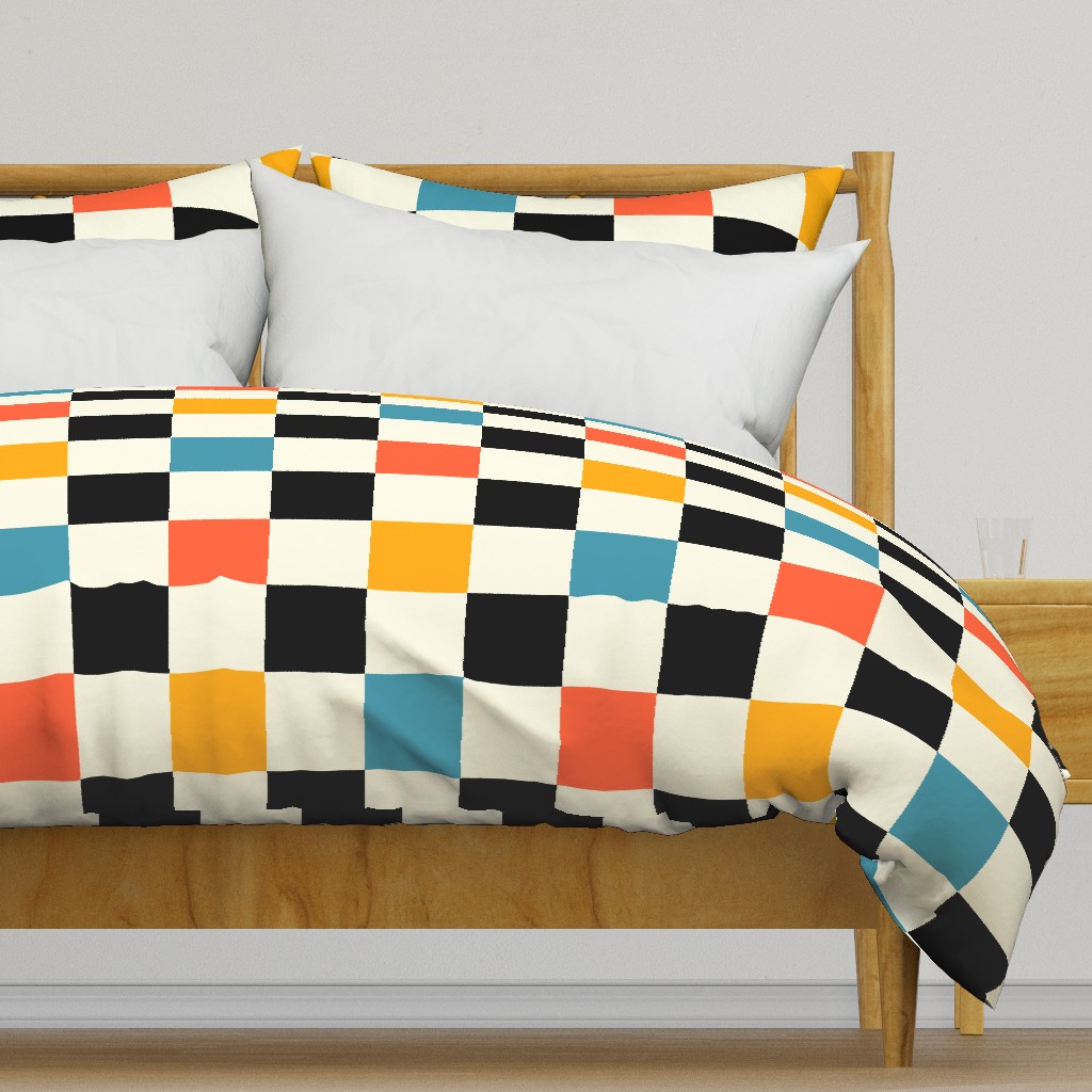 Bauhaus Retro Checkerboard | Large