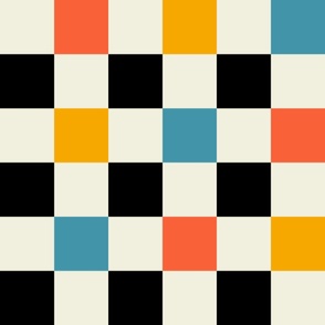 Bauhaus Retro Checkerboard | Large