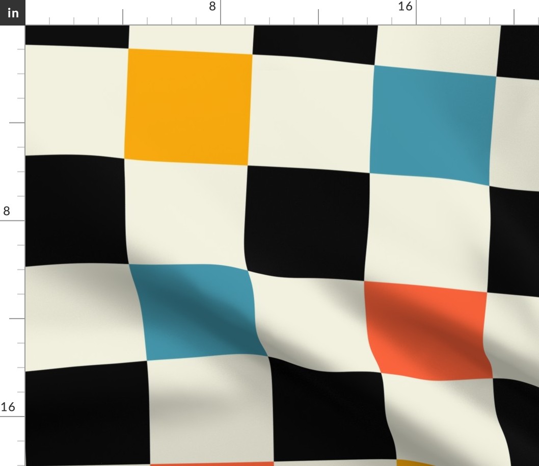 Bauhaus Retro Checkerboard | Large
