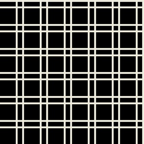 Bauhaus Windowpane Check | Black & White | X-Large