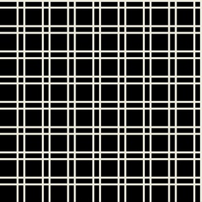 Bauhaus Windowpane Check | Black & White | Large