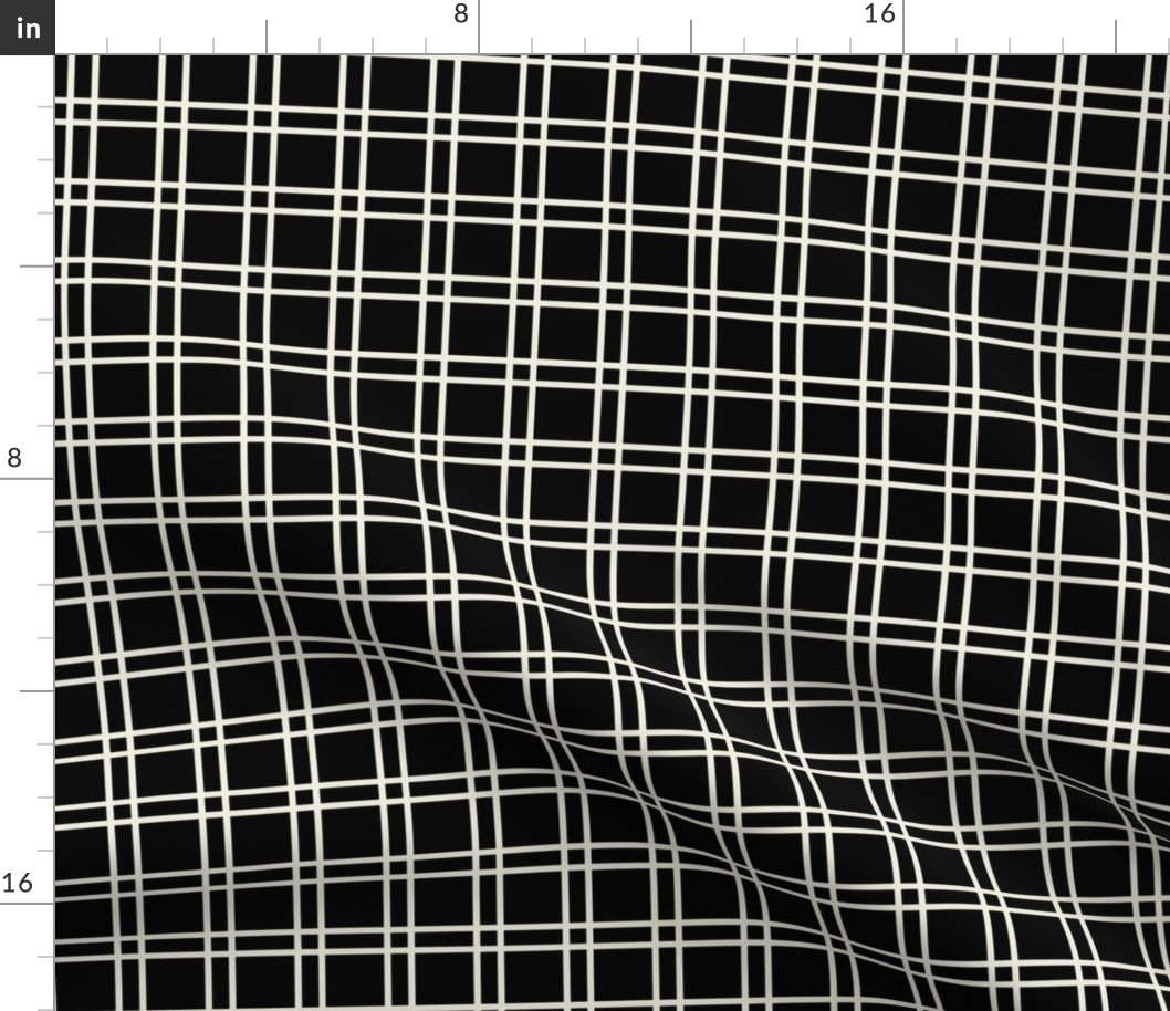 Bauhaus Windowpane Check | Black & White | Medium
