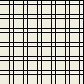 Bauhaus Windowpane Check | Ivory | X-Large