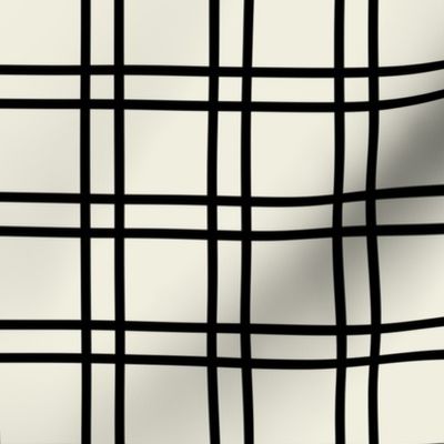 Bauhaus Windowpane Check | Ivory | Large