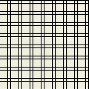 Bauhaus Windowpane Check | Ivory | Large