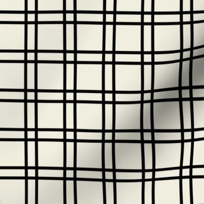 Bauhaus Windowpane Check | Ivory | Medium