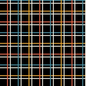 Bauhaus Windowpane Check | Black Multi | Large