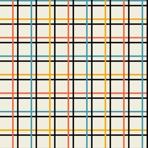 Bauhaus Windowpane Check | Ivory Multi | Large