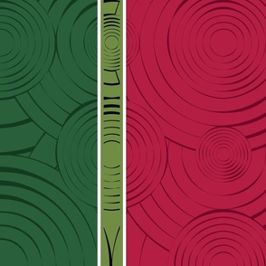 Christmas Red and Green Stripe with Disc Texture 4800— circles, discs, texture, joy, Noel, holiday, merry, tablecloth, bedding—6300, v02