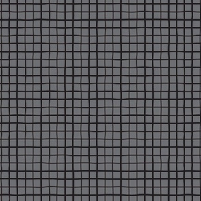 Black On Grey  Loose Checks Blender - Large Scale