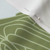 Hala Tree Outline mint and sage on white