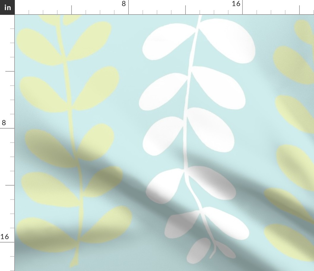 Olive Branches (lime, Lt. Aqua & white)