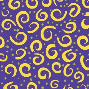 Lethbridge - cover illustration background (purple with golden spirals)