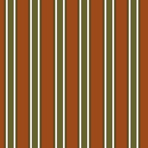 Classic Stripes: Vibrant Orange and Green Vintage-Inspired Design Pattern #P2304291 | “Cabin by the lake” Collection