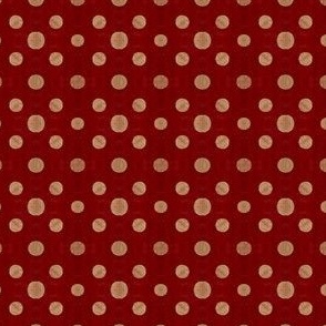 TINY SCALE Red - Creepy Vintage Circus  Polka Dots