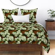 nora's backyard hydrangeas: green hydrangea, hydrangea wallpaper, moody florals, vintage floral