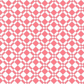 Pink and white Argyle /  Small