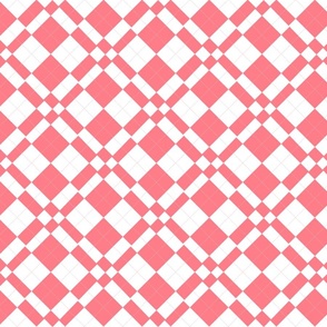 Pink and white Argyle / Medium
